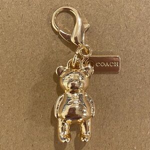 Coach Gold Teddy Bear Charm - Gold Tone
